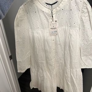 Embroidered Eyelet Dress